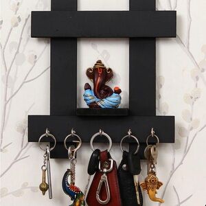 Handmade Key Holder with Ganesha Figurine
